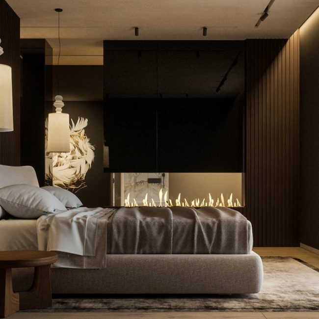 Amenajare dormitor apartament de lux Hype Project Bucuresti