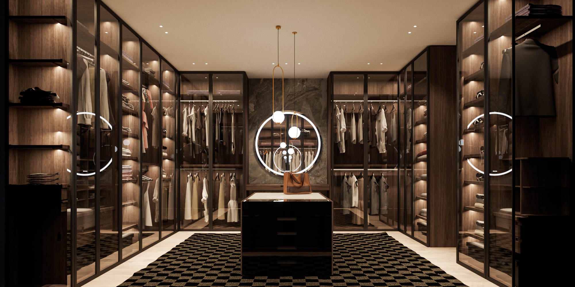 Lake Snagov House - luxury dressing room Poliform - interior design Hype Project (1)
