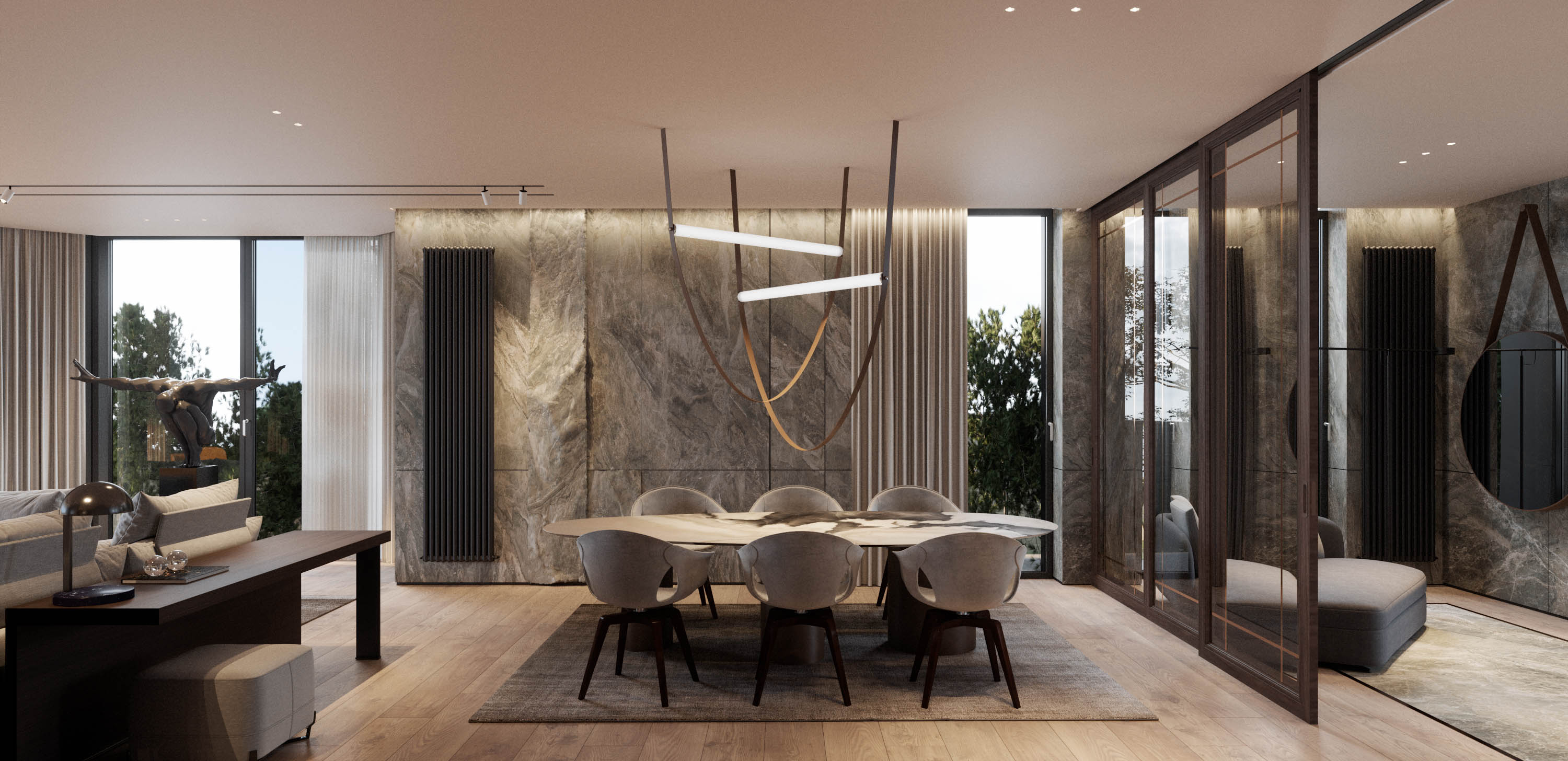 Luxury House Lake Snagov - interior design Hype Project - dining Poliform (1)